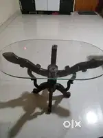 T Poy wooden with glass