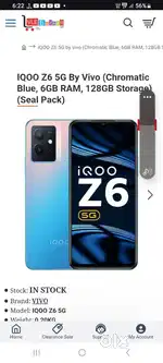 Iqoo z6 lite 5g ok conditions sell now