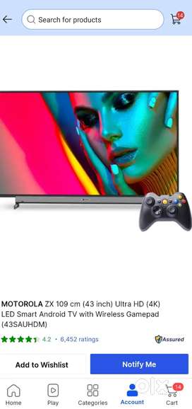 Motorola 43inch 4k TV