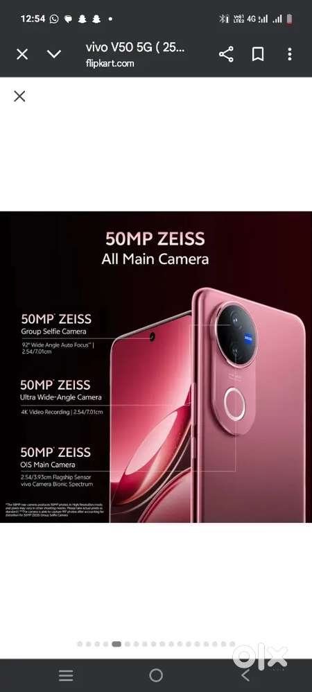 Vivo v50 256 full new 6 month warranty