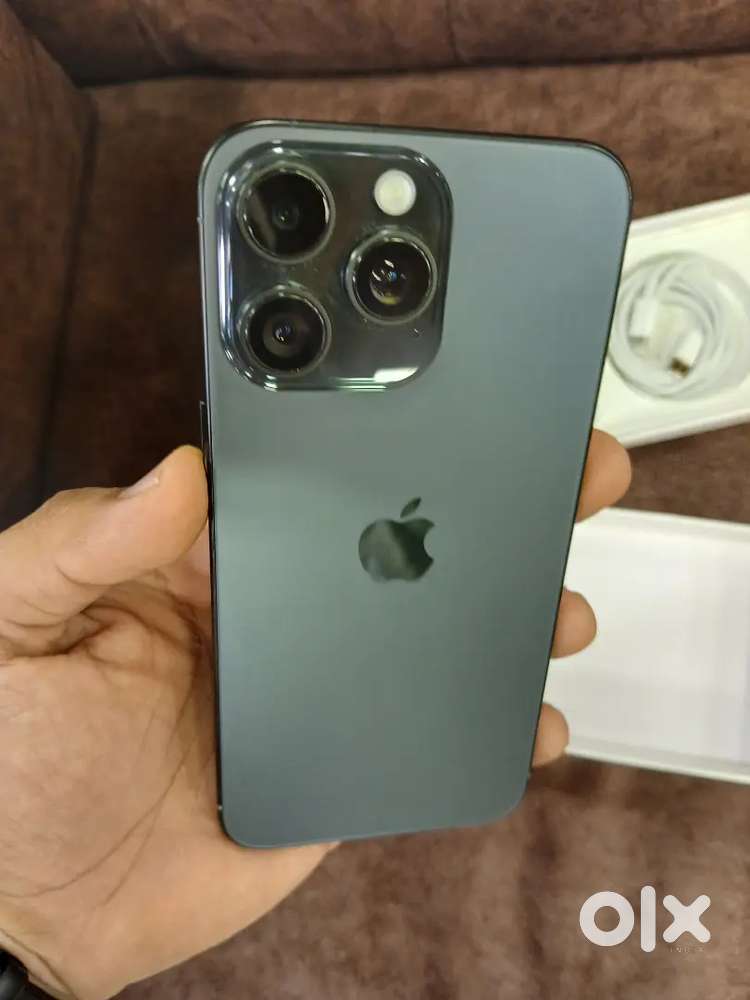 Apple IPhone 14 pro black colour used mobile with 2 cover also
