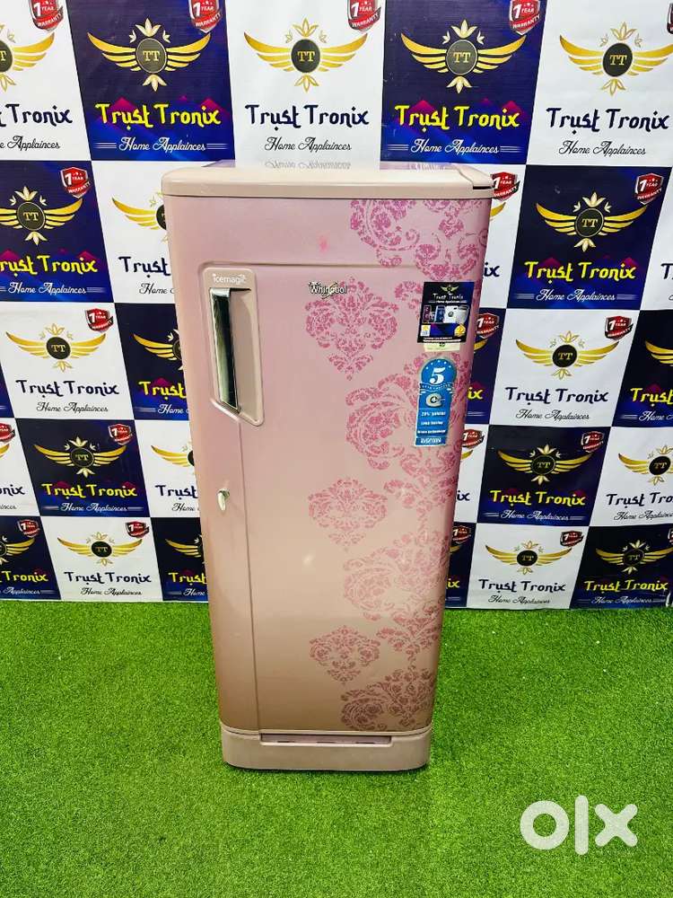 Pink floral 220ltr whirlpool single door fridge