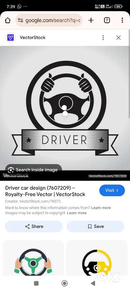 Driver for private vehicle