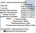 Blinkit - Picker & Packer Job