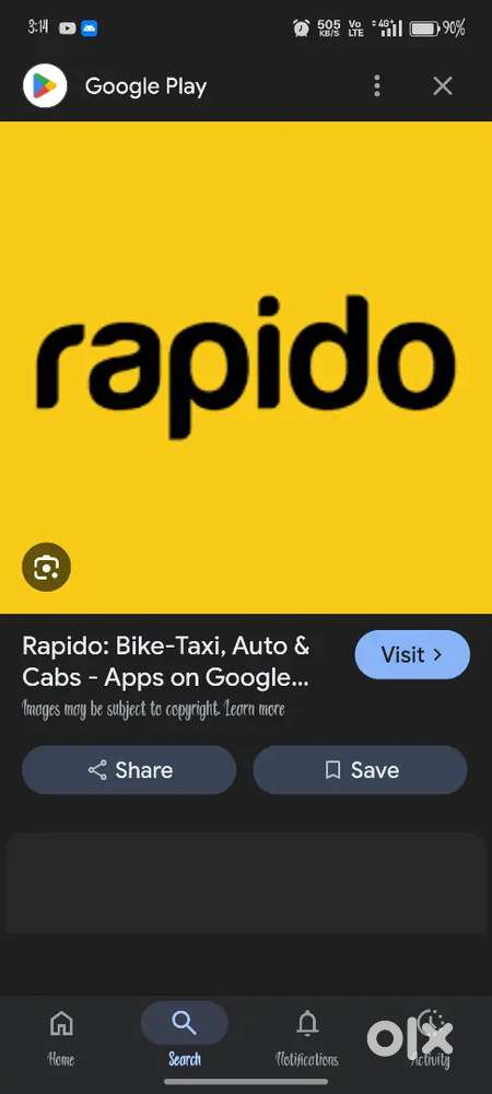 Rapido taxi job