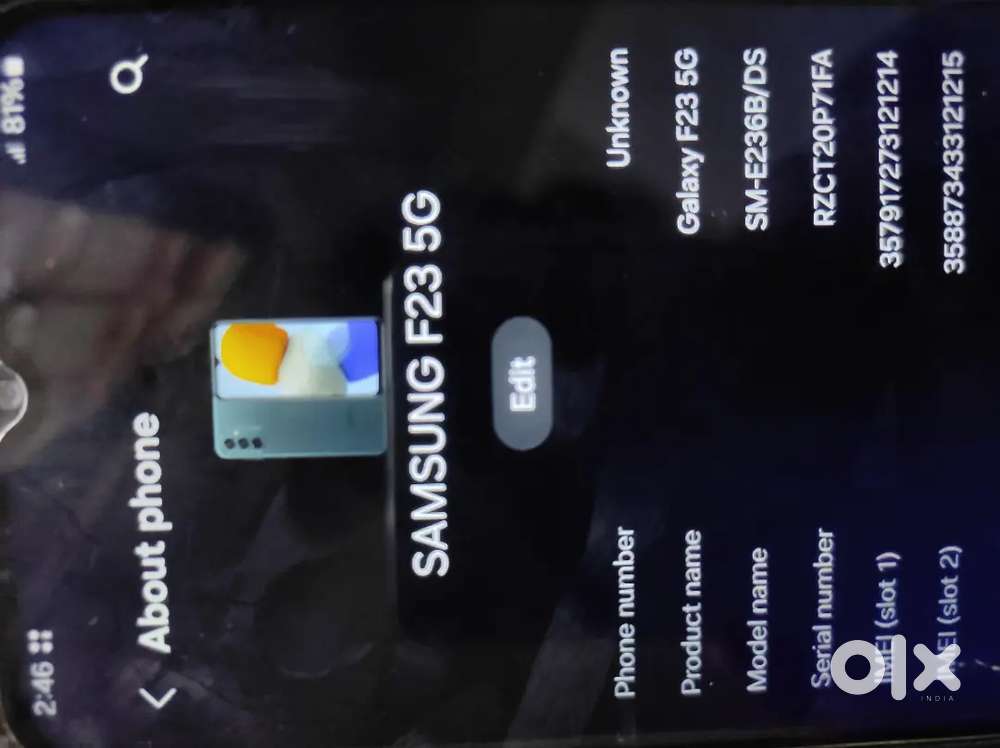 Samsung s23 5G 6GB Ram 128gb memory