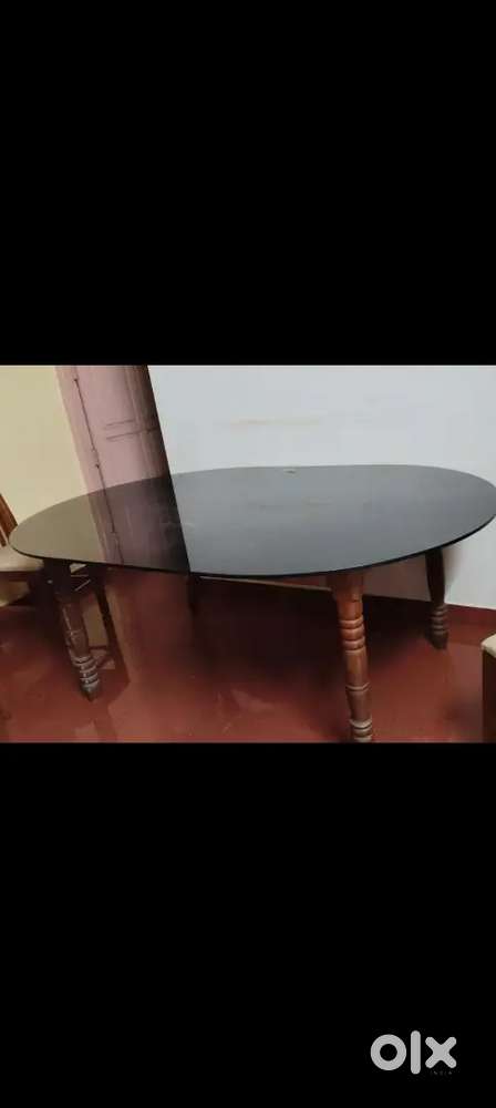 Dining table with new thick glass