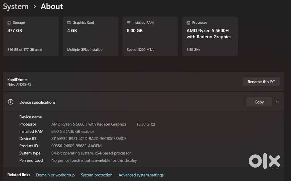 ACER NITRO 5 FOR SELL