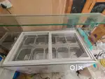 Hard top 450l defridge, 5 bowls of 4.5l each, 3mm glass front & shelf.