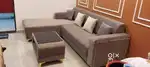 3 seater and lounge sofa set with golden finish in STARF FURNITURE