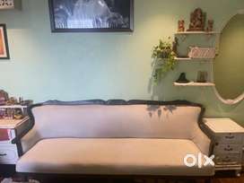 3 seater real wood sofa with good upholstery