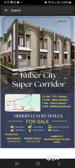 Duplex for sale at Kuber City, Palakhedi, Super Corridor , Indore