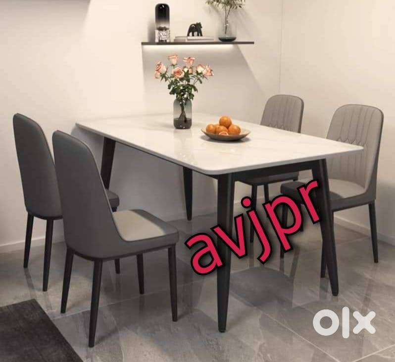 new marebale top table  dining table set table with chair