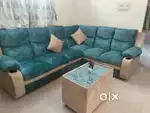 New Recron L shape sofa with center table