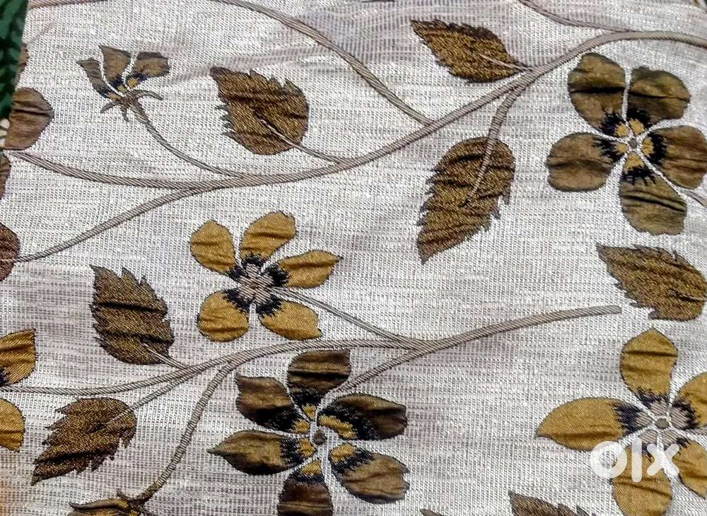 Old window curtains