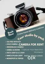 Camera for RENT DSLR or Mirrorless or GO PRO all kit and DRONE Also