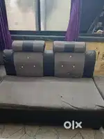Wooden Grey Sofa And Table