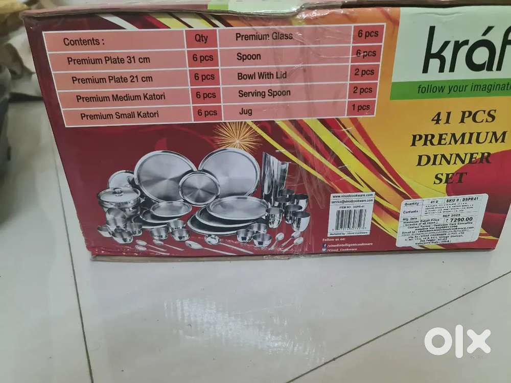 Vinod (Kraft) 41 piece premium dinner set
