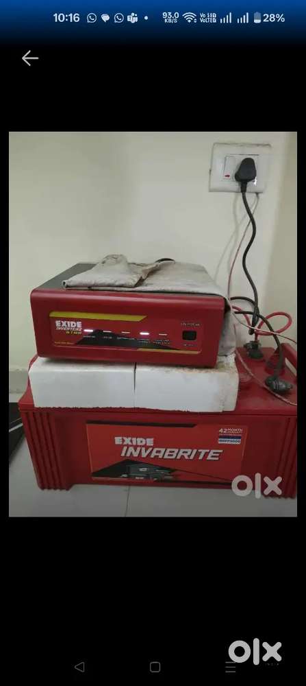 Exide Inverter and Battery 150 AH