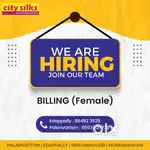 EXPERIENCED STAFF REQUIRED FOR ACCOUNTS AND BILLING SECTION CITYSILKS