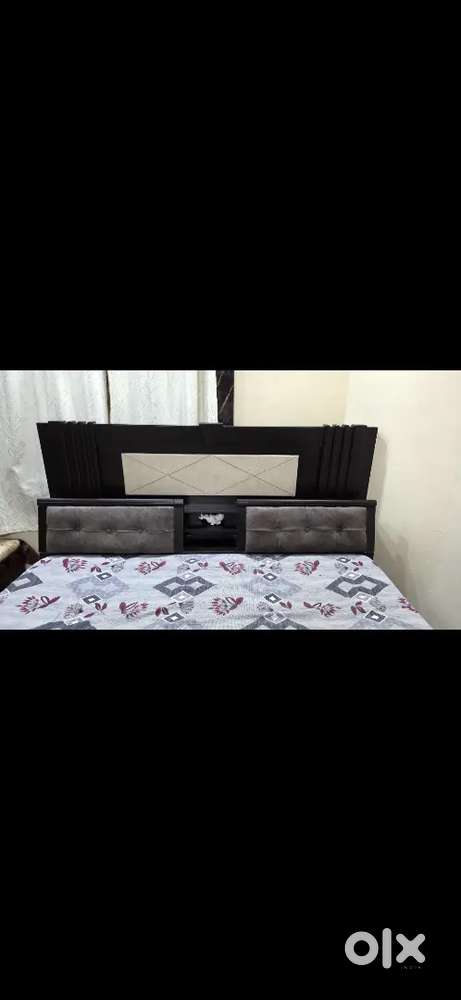 King size bed 6 by 6 feet with storage , only 3 months old bed