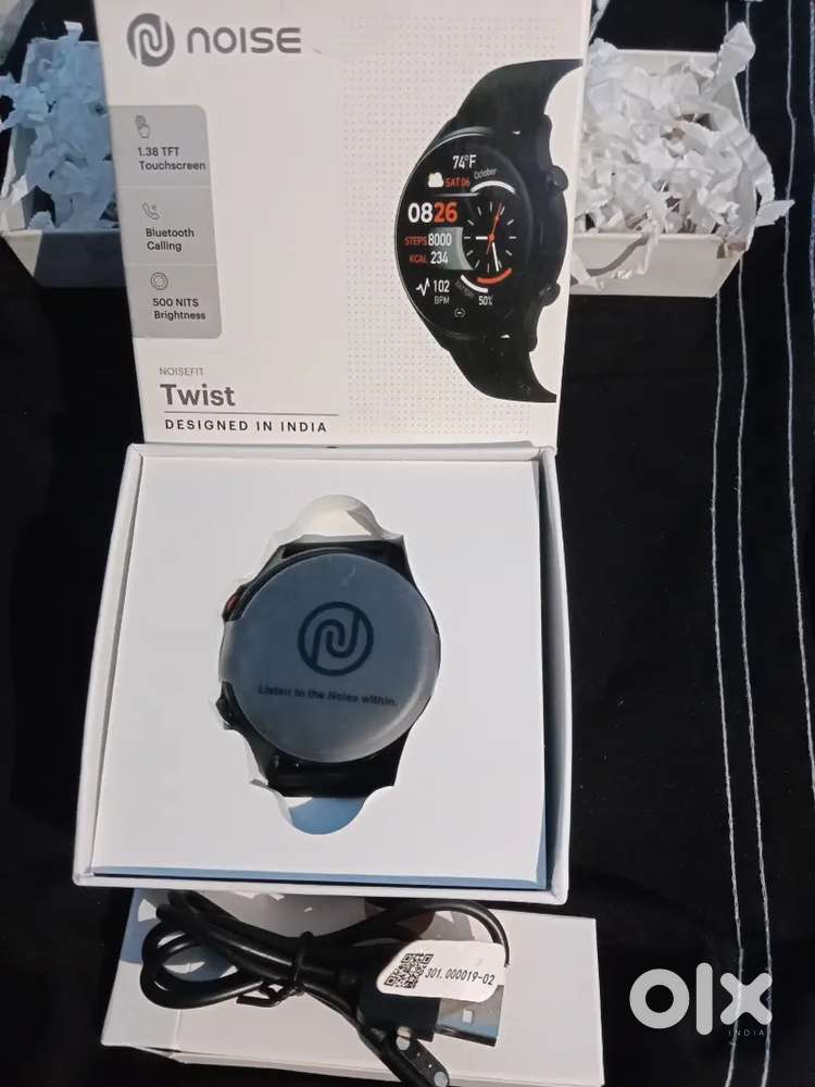 New branded Noise fit watch with charging cable