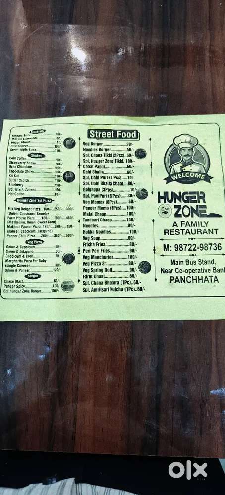 Service boy . Helper . Chef. Street food. Manager