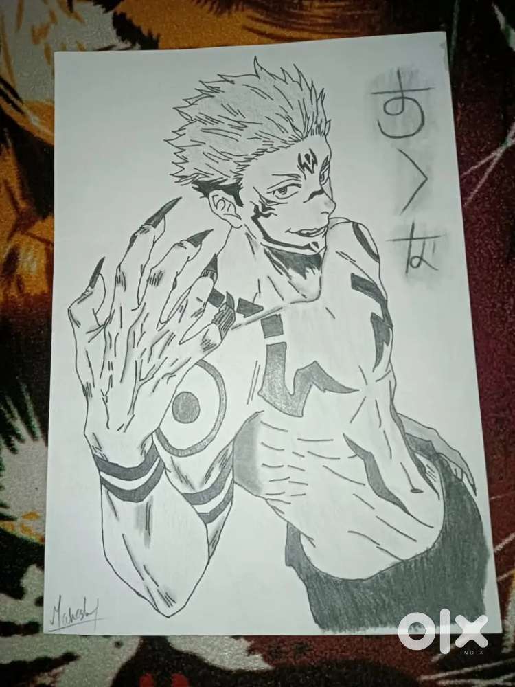 HANDMADE SKETCH OF SUKUNA
