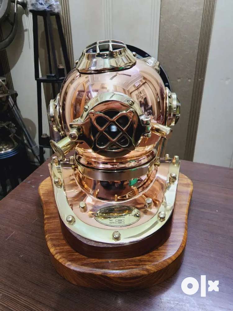 Antique Brass functional nautical item vintage Sextant, Table clock