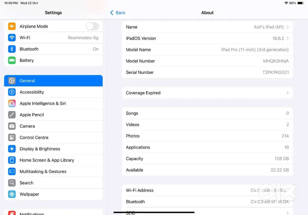 Apple IPad Pro M1,128gb Wifi