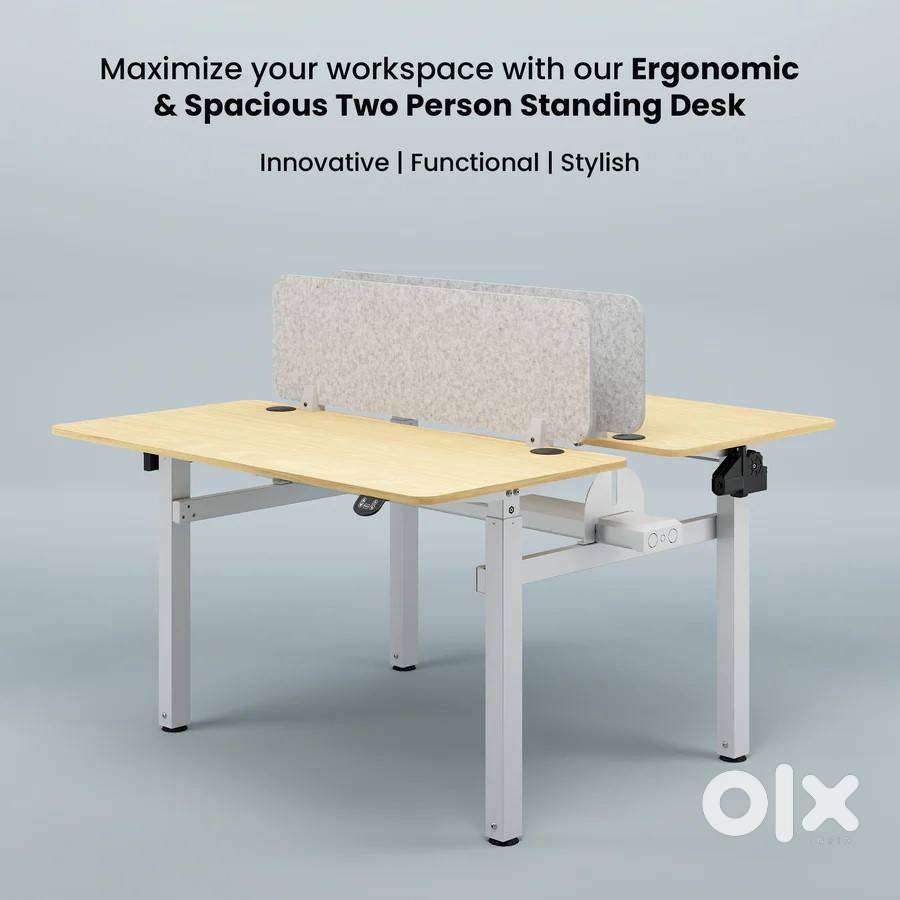 2 Tables  Height Adjustable  Office Desk  Study  Green Soul