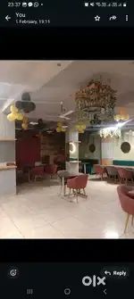 One hall ground floor available for rent suitable for cafe , office et