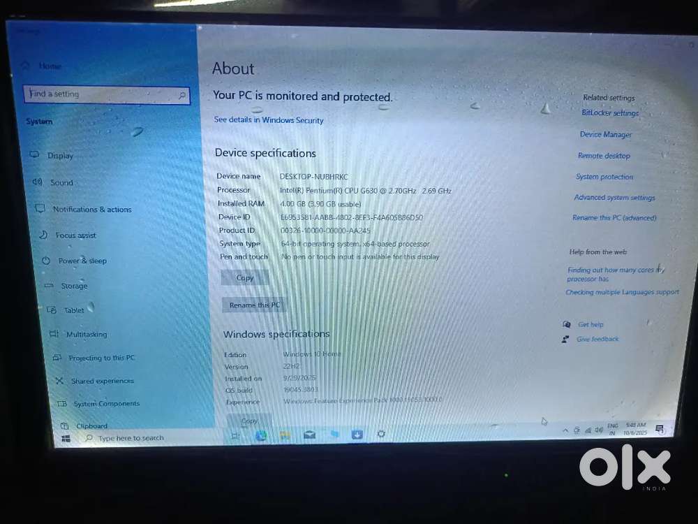Monitor & CPU