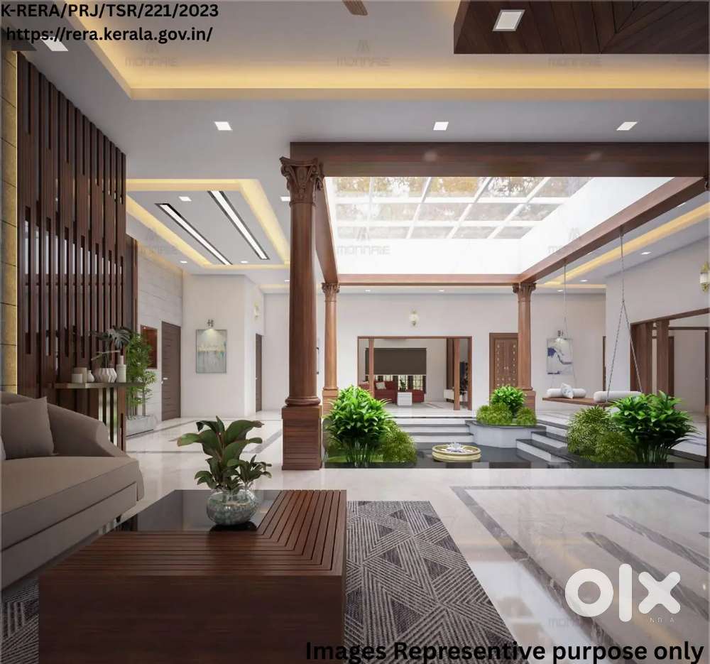 Luxurious - 15 Cent plot 5BHK Naalukettu house for sale in Thrissur