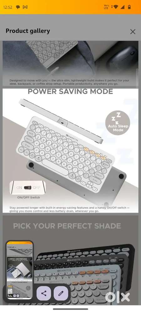 Amkette New and Improved Optimus BT 4 in 1 Multi Device Wireless Keybd