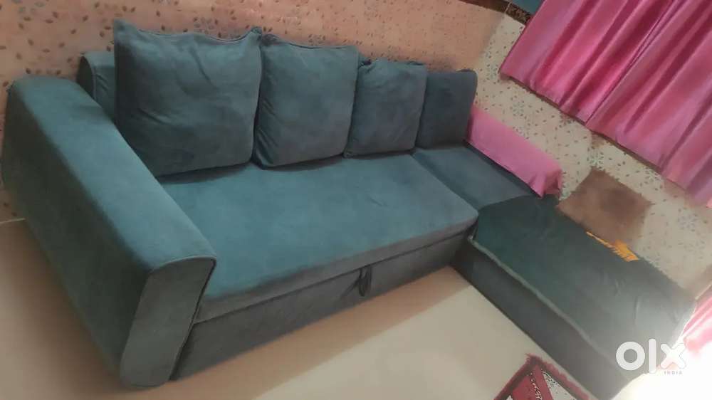 L shape sofa cum bed