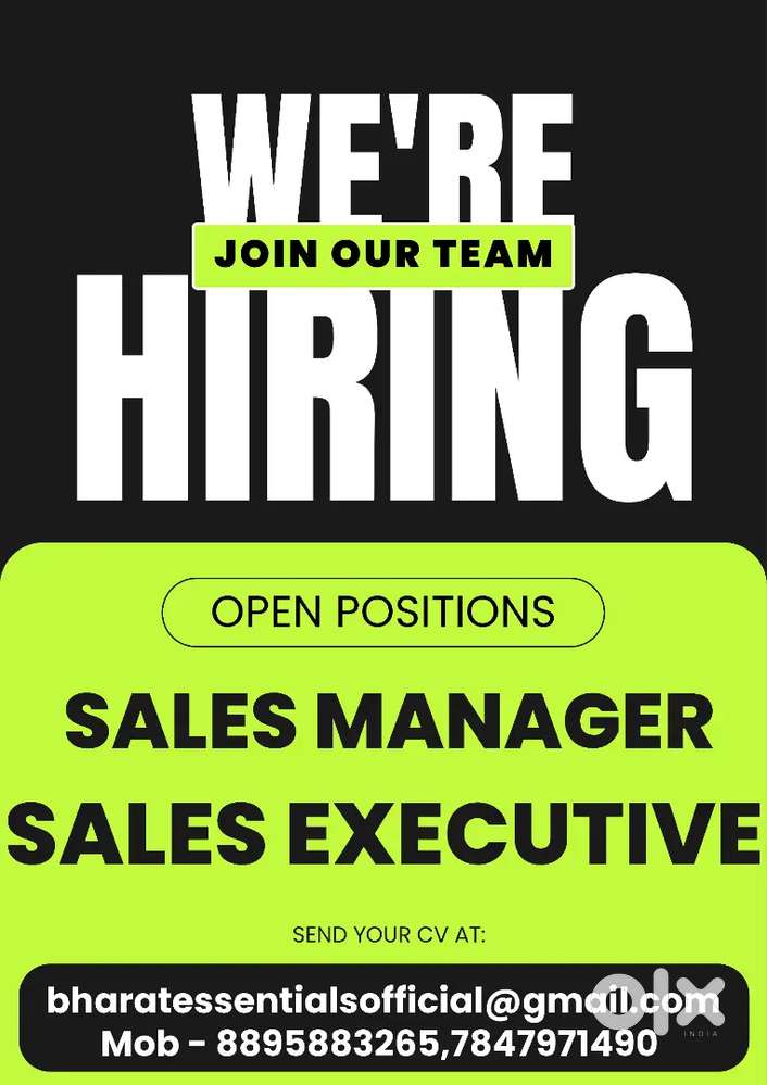 URGENT SALESMAN & RECEPTIONIST REQUIRED