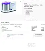 Elgi Ultra Dura+ Wet Grinder, 1.25L
