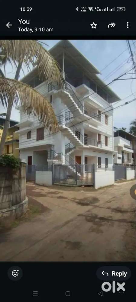 Manacaud mukkola near NH 4000 sqfr 8 bhk building for rent.