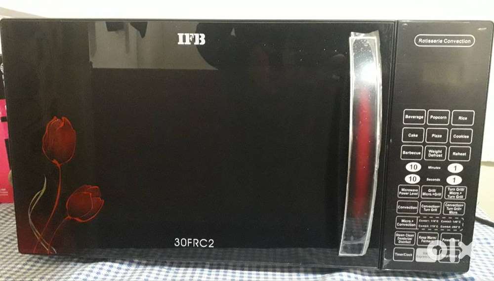 IFB 30FRC2 30L Convection Rotisserie Microwave Oven (Black Floral)