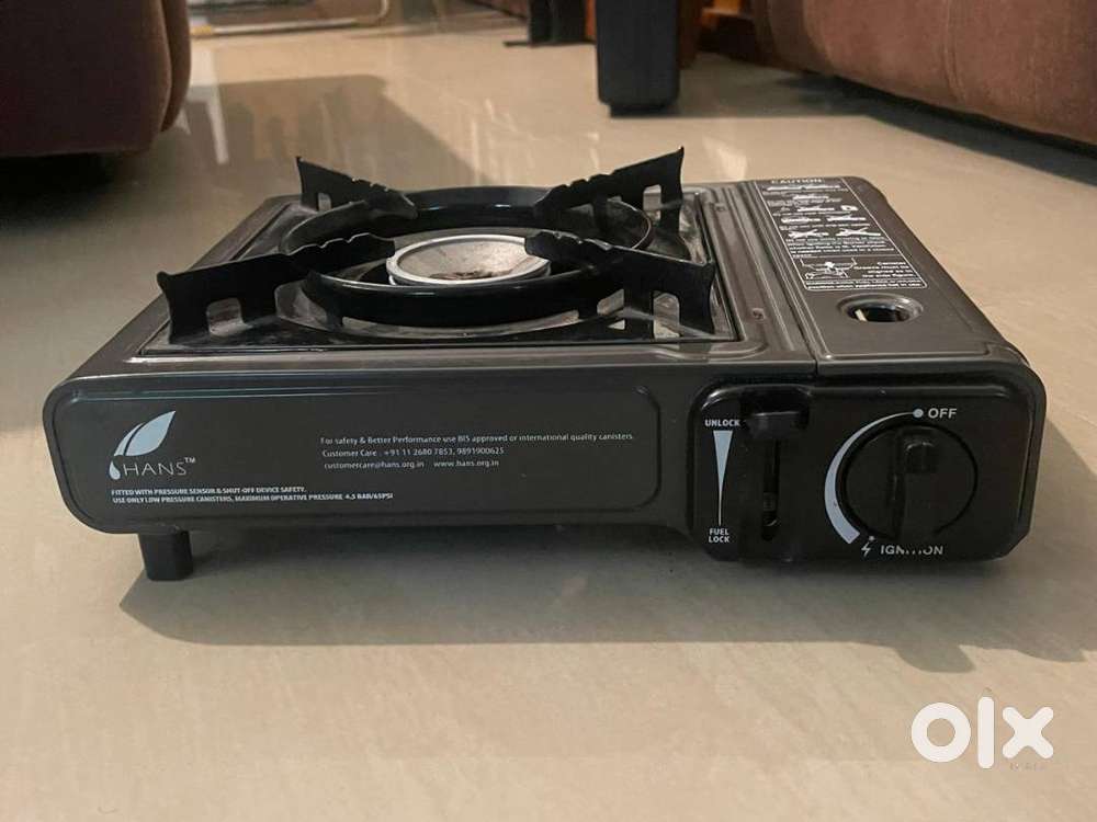 Hans Portable Gas Stove - Model 2500LPG (Grey) 2-in-1 LPG & Butane