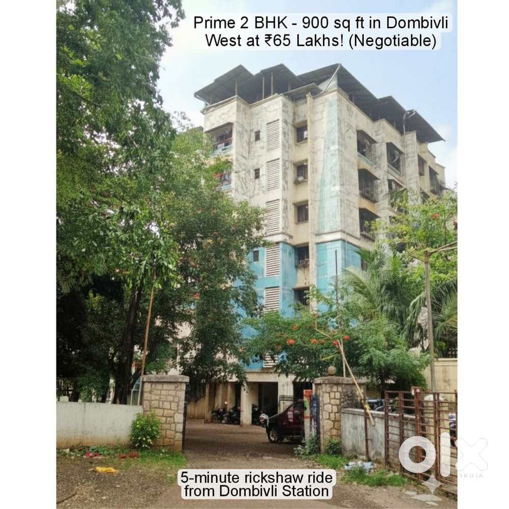 Spacious 2BHK, 2 Bathroom, 900 sq. Ft in Dombivali west