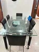 6 Seater Glass Top Dining Table
