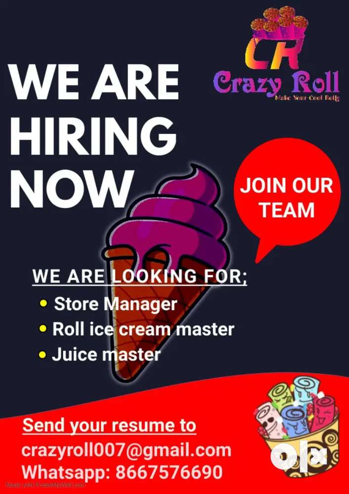 Shop manager & Roll ice cream master