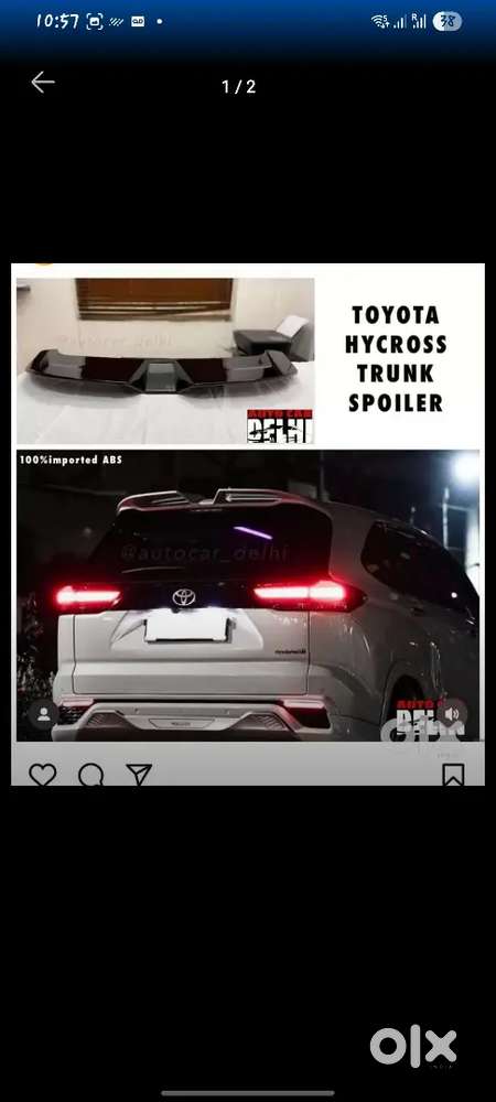 Toyota hycross trunk spoiler