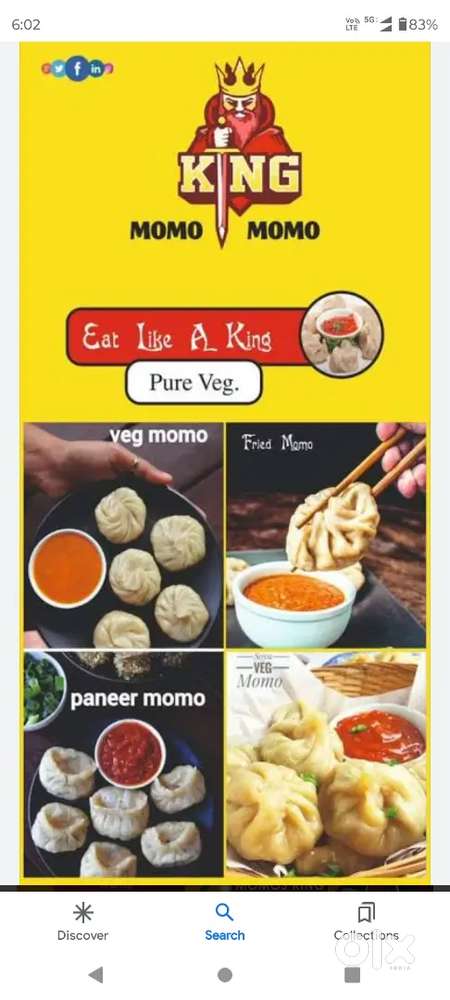 Momo counter ke liye 1 Ladka chaiye. Timing 3 pm to 9 pm.