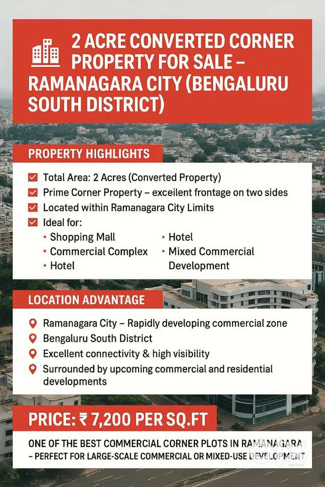 2acres converted corner property for sale ramanagar city