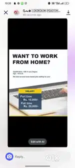 Online Wark part time from home opportunity