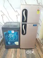 Lg double door refrigerator and whripool top load washing machine #$