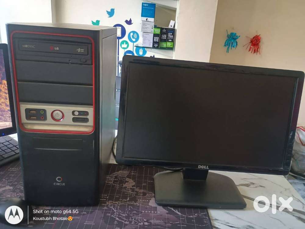 Assembled Desktop And Dell Monitor